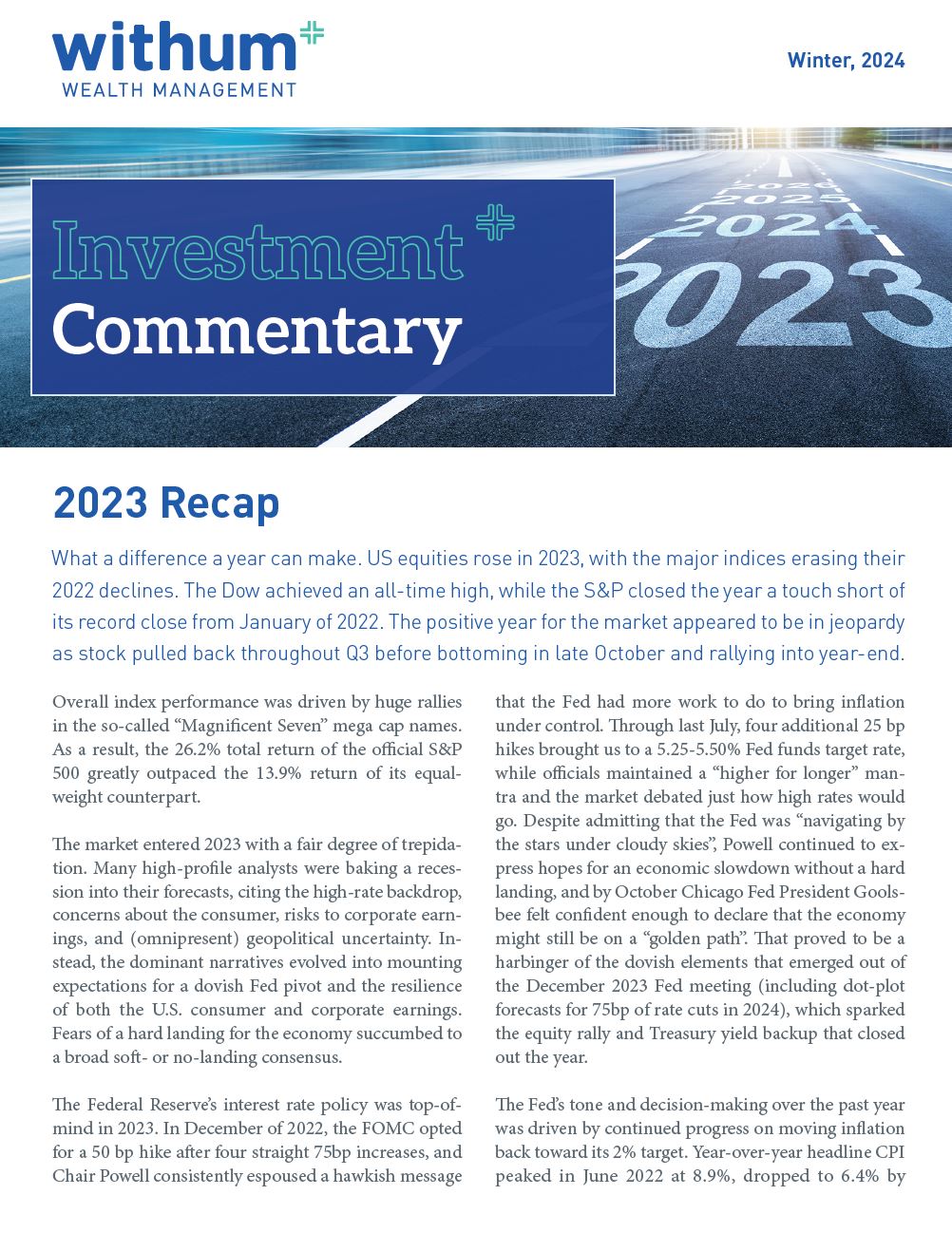 Winter 2024 Investment Commentary Withum Wealth   2024 IC WP 